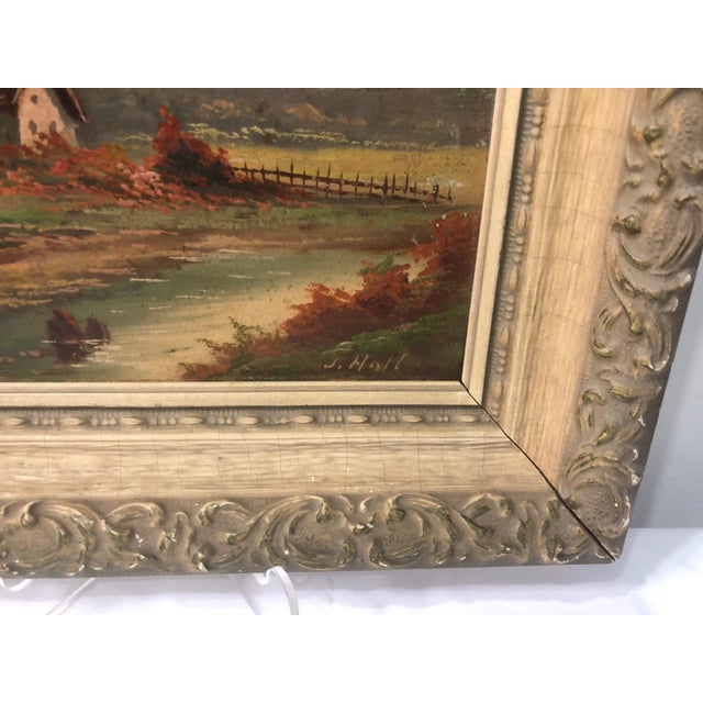 Vintage Oil Painting Of Landscape By J Hall Chairish