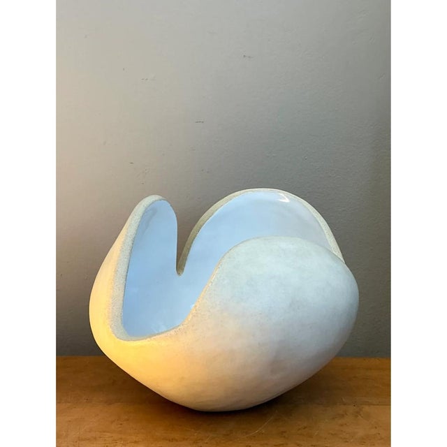 Vintage White Ceramic Sculptural Bowl For Sale In West Palm - Image 6 of 13