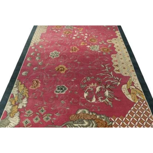 Hand-knotted in luscious wool, a 10x14 Art Deco rug, inspired by Chinese sensibilities of the 1920s. On the Design: The...