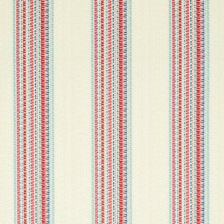 Sample - Schumacher Bendita Stripe Indoor & Outdoor Fabric in Rose For Sale