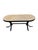 1970s 1970s Mid Century Oval Cane Pedestal Coffee Table For Sale - Image 5 of 9