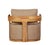 Eclipse Outdoor Solid Teak Wood Revolving Chair - Light Brown Fabric For Sale - Image 9 of 11