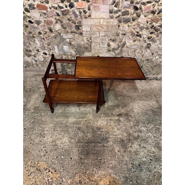 Vintage Danish Rosewood Drinks Trolley, 1960s For Sale - Image 13 of 18
