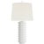 Modern Thomas O'Brien by Visual Comfort Signature Biarritz Medium Table Lamp in Plaster White with Linen Shade For Sale - Image 3 of 3
