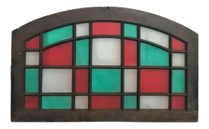 19th Century Arched Stained Glass Window