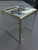 Transparent Vintage 1980s 24k Gold Leaded Beveled Glass Wastebasket & Tissue Box Cover For Sale - Image 8 of 12