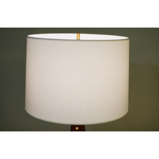 Cinnamon Mid Modern Miller Turned Solid Walnut Cone Table Lamp Marshall Martz Studio 1950 For Sale - Image 8 of 11
