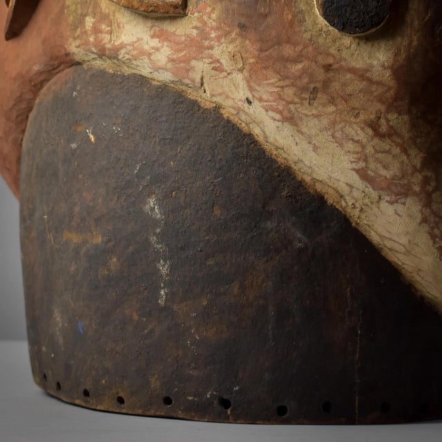 Early 20th Century Igbo Huge Wood Carved Mask Nigeria For Sale - Image 9 of 13