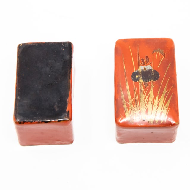 Paper Mache Flower Motif Pillbox For Sale - Image 11 of 12