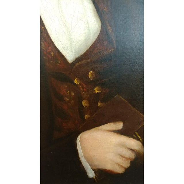 American School -19th Century Portraits of Husband & Wife - a Pair For Sale In Los Angeles - Image 6 of 10