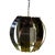 MCM Smoked Lucite Chrome Globe Pendant Light For Sale