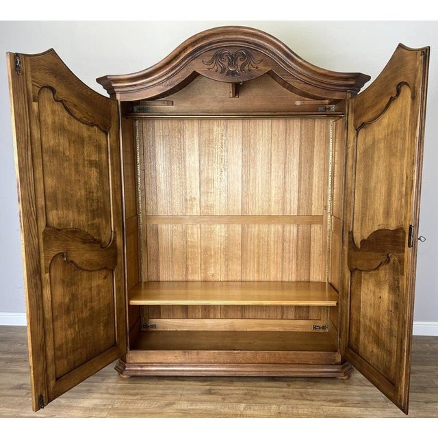 Vintage French Oak 2-Door Wardrobe For Sale - Image 13 of 14