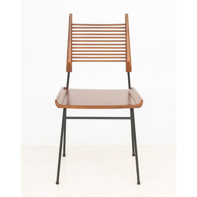 Paul McCobb for Winchendon "Shovel" Chair, maple and wrought iron, unmarked. 34" H x 18.25" W x 19" D; seat: 17.25" H....