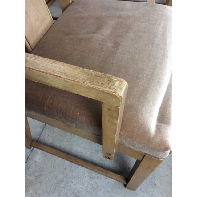 Brown Set of 6 Mid Century Modern Dining Chairs With Limed Walnut Finish For Sale - Image 8 of 18