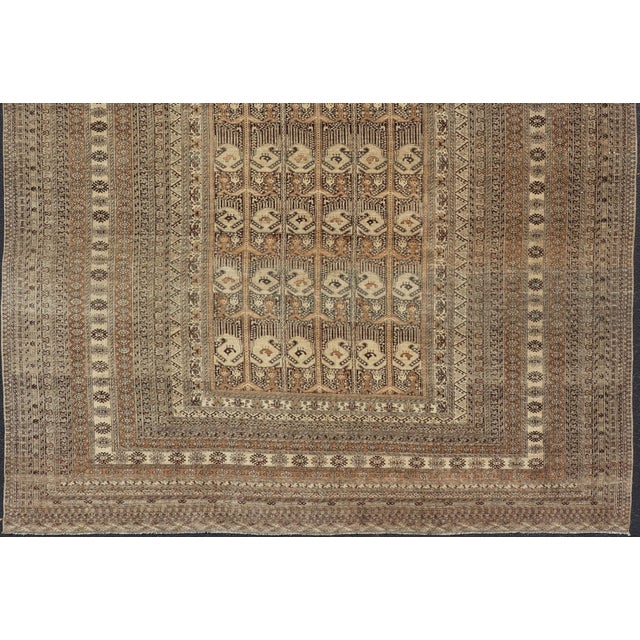 Tribal Hand-Knotted Turkomen Ersari Rug in Wool With All-Over Tribal Beluch Design 10'2 X 12'8 For Sale - Image 3 of 13