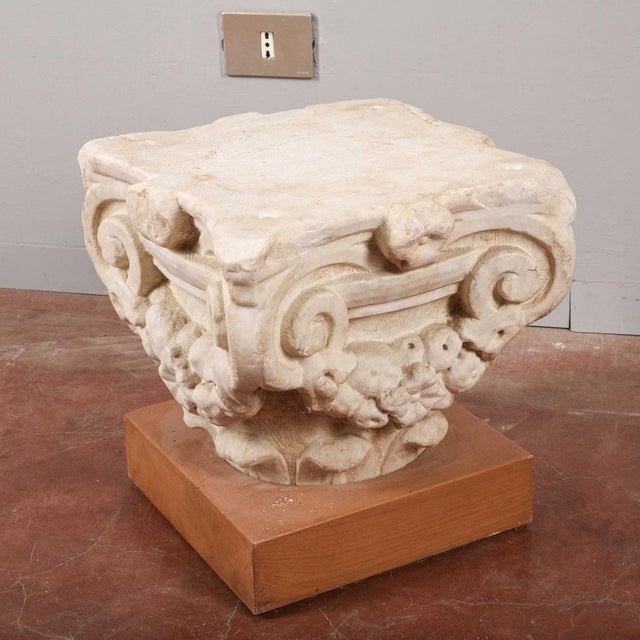 Stone Capital with Wooden Base For Sale - Image 14 of 18