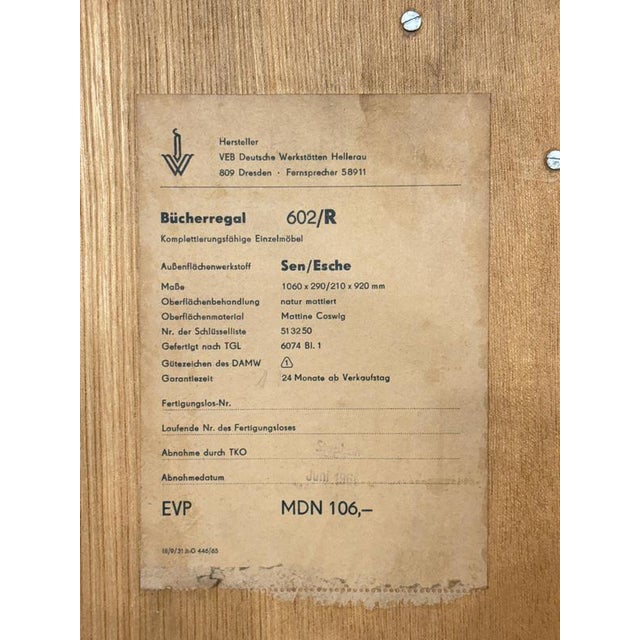 Mid-Century Series 602 Senesche Cabinet from Hellerau For Sale - Image 13 of 14