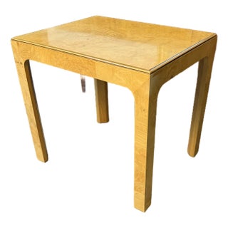 1980s Henredon Scene Two Burl Wood Side Table For Sale