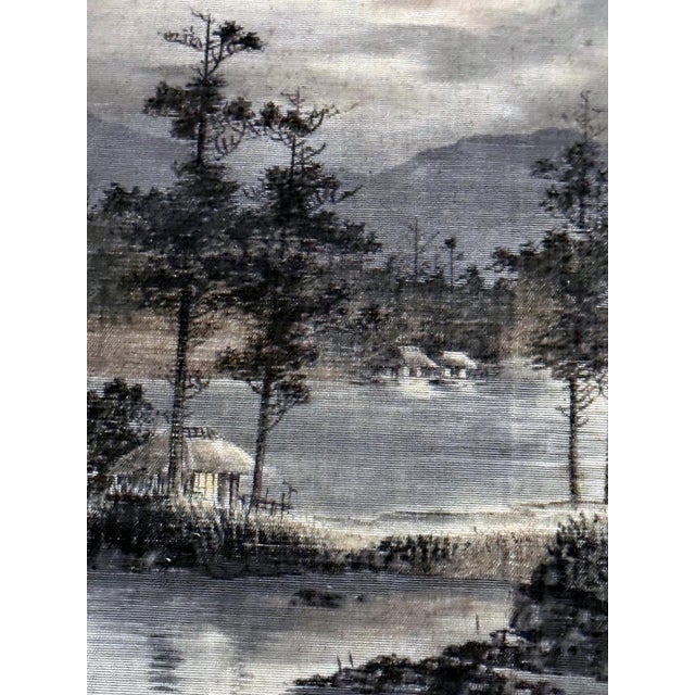 Framed Japanese Velvet Yuzen-Birodo Tapestry Panel Meiji Period For Sale In Atlanta - Image 6 of 16