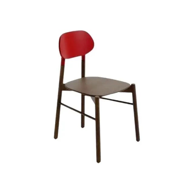 Aqua Red Bokken Chair in Beech Structure Stained with Lacquered Back by Colé Italia For Sale - Image 8 of 8