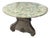 I Magnin Hand-Painted Faux Marble With Glass Dining Table, 50 Inches For Sale