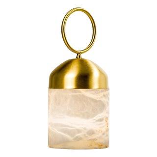 Wireless Glans Table Lamp by United Alabaster For Sale