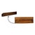 Wood Wall-Mount Chestnut Wall Cabinet With Brass Inlay Drawer For Sale - Image 7 of 8