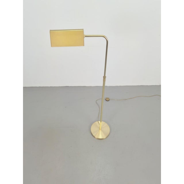 Brass Reading Floor Lamp from Sölken Leuchten, 1980s For Sale - Image 4 of 11