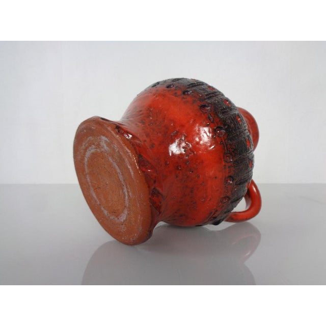 Red & Black Sawa Ceramic Vase, Germany, 1960s For Sale - Image 13 of 18