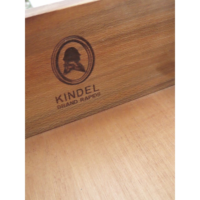 1940s Kindel Tall and Narrow Mahogany Nightstands End Bedside Tables a Pair 6443 For Sale - Image 5 of 17