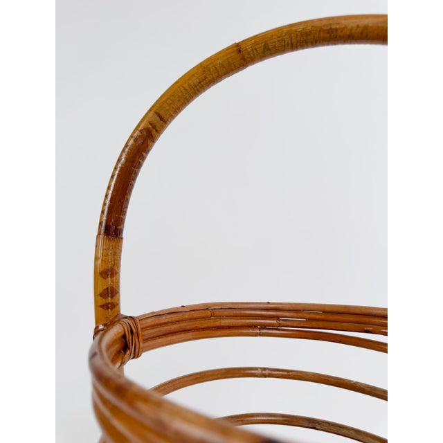 Vintage Italian Rattan Umbrella Stand by Tito Agnoli, 1960s For Sale - Image 18 of 18