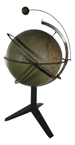 Antique Orrery Tellurium Globe by Paravia, 1900