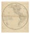 Antique Map of the Western Hemisphere with Highest Mountains Table, 1858 For Sale