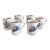 Vintage Blue and White Dansk Bistro Christmas Mugs - Set of 6 For Sale