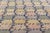 Modern Swedish Flat Weave Rug Size: 10'6" × 12'6" (320 × 381 cm) Color: Blue, Lavender, Pink, Taupe, Yellow Showcasing a...