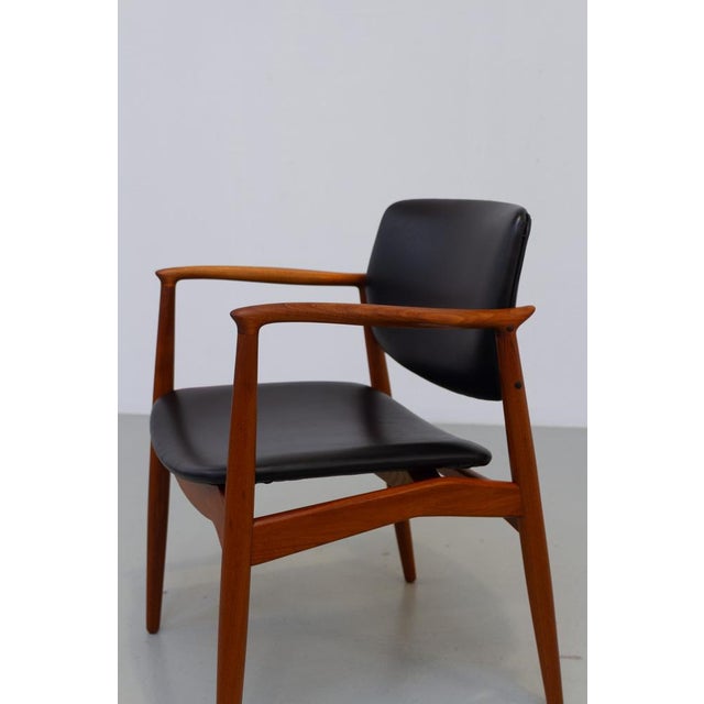 Wood Danish Teak Captains Chair by Erik Buch for Ørum, 1960s For Sale - Image 7 of 18