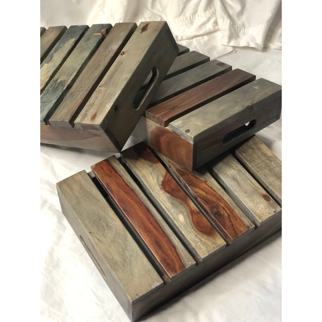 1970s Heavy-Duty Industrial Grade 3-Tier Rolling Cart in Exceptionally Rare True Argentine Greenheart Wood & Heavy Iron Base For Sale - Image 12 of 12