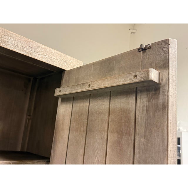 Gray Nils Verhoeven for Restoration Hardware Reclaimed Oak Two-Door Cabinet For Sale - Image 8 of 12