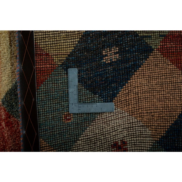 Gabbeh Nomad Rug with Diamond Pattern with Natural Colors For Sale - Image 11 of 12