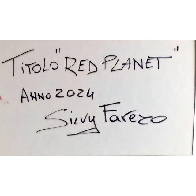 Silvy Favero, Red Planet, 2024, Acrylic Painting on Canvas, Framed For Sale - Image 6 of 8