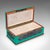 This is a small antique keepsake box. An English, painted mahogany and silver plated trinket case, dating to the Edwardian...