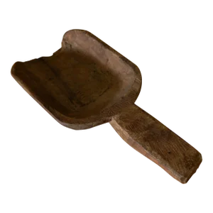 French Boulangers Flour Shovel | Antique Hand Carved Wooden Scooper