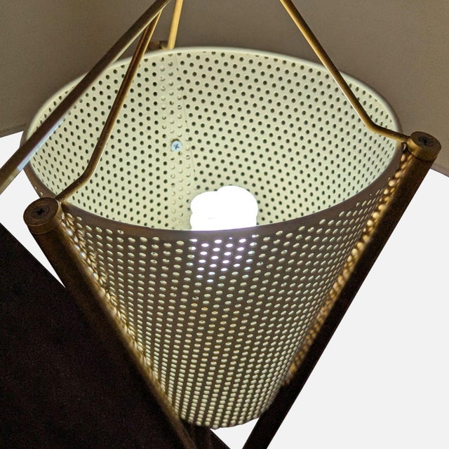 2010s West Elm Modern Tripod Floor Lamp With Drum Shade For Sale - Image 5 of 6