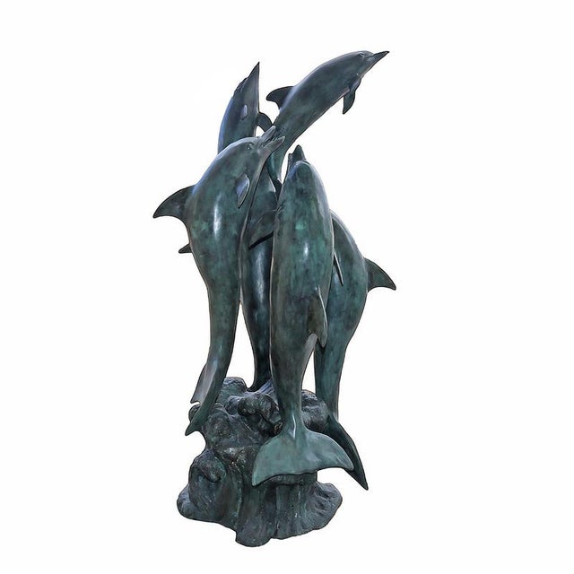Fountain of the Dolphins Sculpture, Bronze For Sale - Image 6 of 6