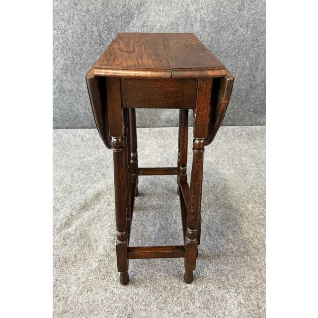 Early 1800’s English Oak Oak Drop Side Table For Sale In Raleigh - Image 6 of 14