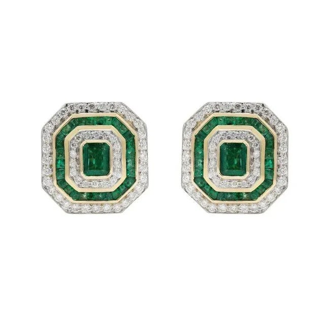 Earrings create a subtle beauty while showcasing the colors of the natural precious gemstones and illuminating diamonds...