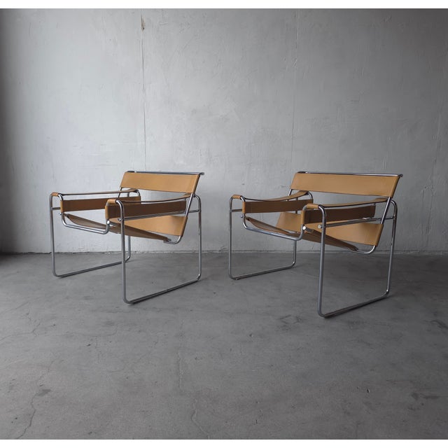 Mid-Century Modern Vintage Set of Knoll Wassily Chairs by Marcel Breuer For Sale - Image 3 of 14