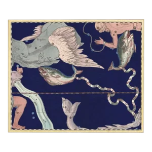 Contemporary Reproduction Antique Pegasus Pisces Astronomy Print