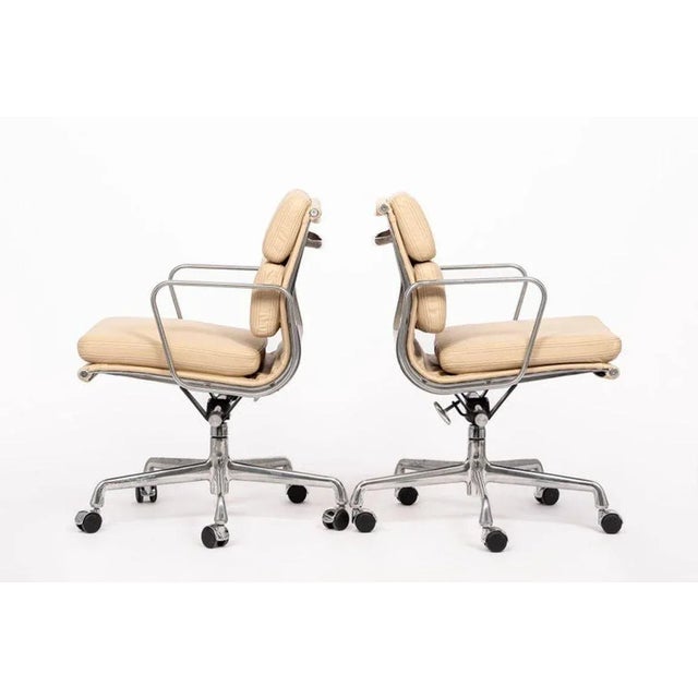 Eames for Herman Miller 2000s Cream Leather Office Chair Pair For Sale In Detroit - Image 6 of 13