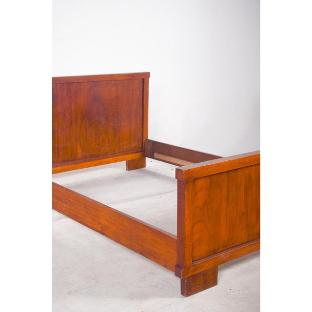 1950s Mid-Century Modern Portuguese Wooden Bed Frame, 1950 For Sale - Image 5 of 10